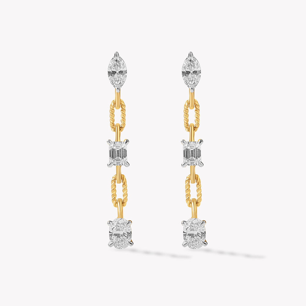 Cut By Cut Drop Earrings,,hi-res image number null