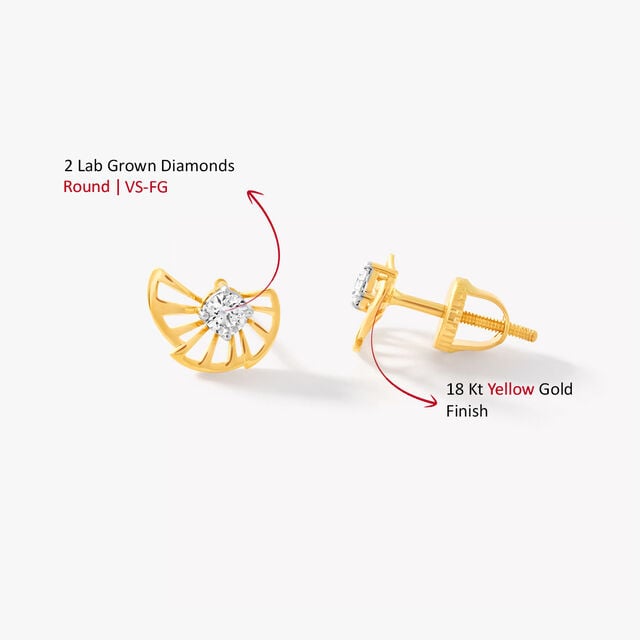Aureline Fan Studs,,hi-res image number null