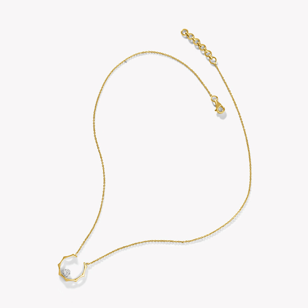 Cut Through The Curve Pendant With Chain,,hi-res image number null