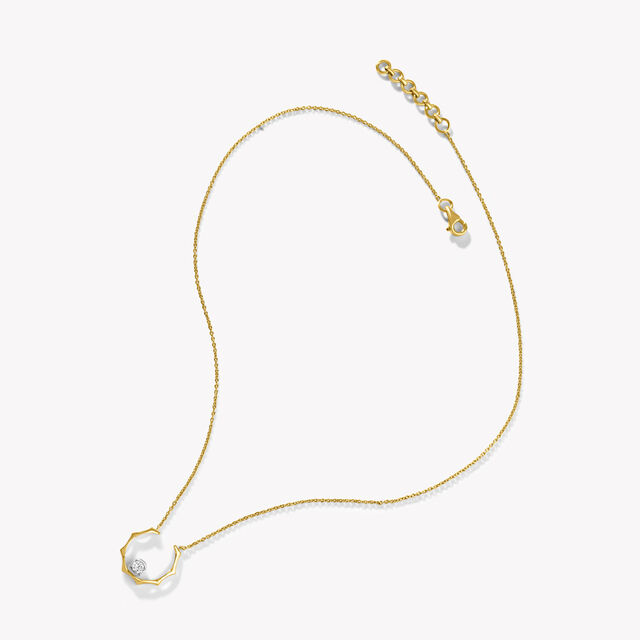 Cut Through The Curve Pendant With Chain,,hi-res image number null