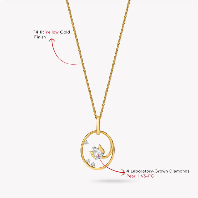 Floral Aura Pendant With Chain,,hi-res image number null