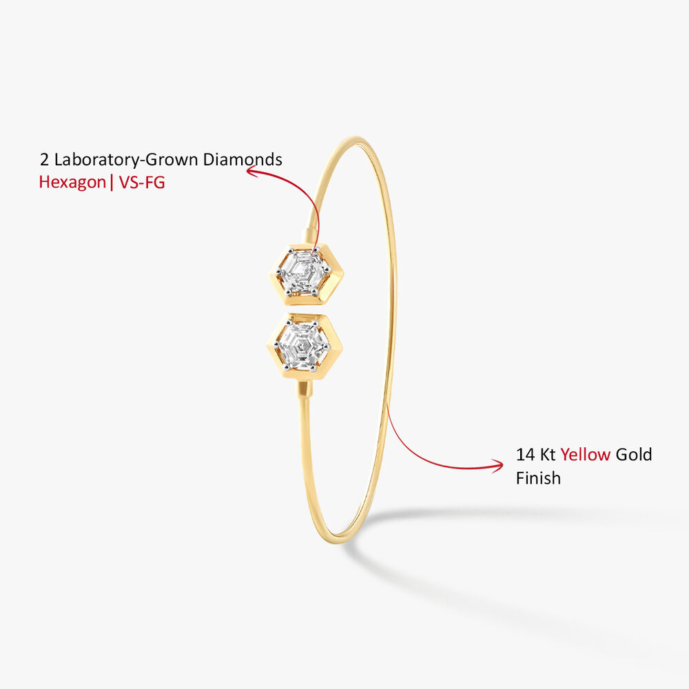 Twin Hexagon Bangle,,hi-res image number null