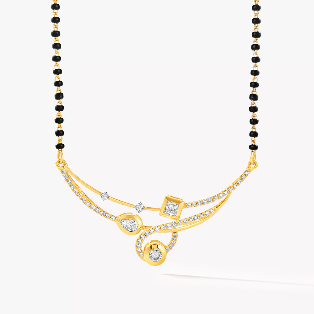 Wave Theory Mangalsutra,,hi-res image number null