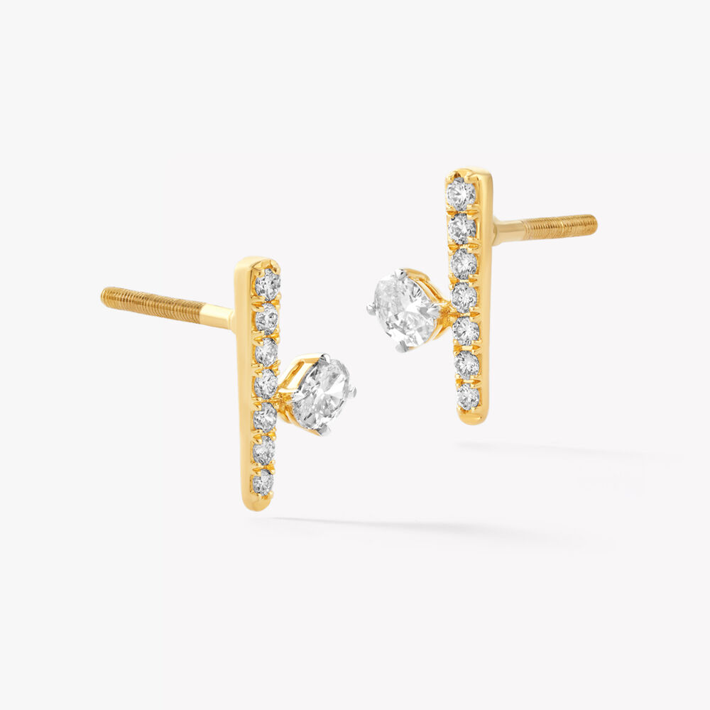 Tilt Check Stud Earrings,,hi-res image number null