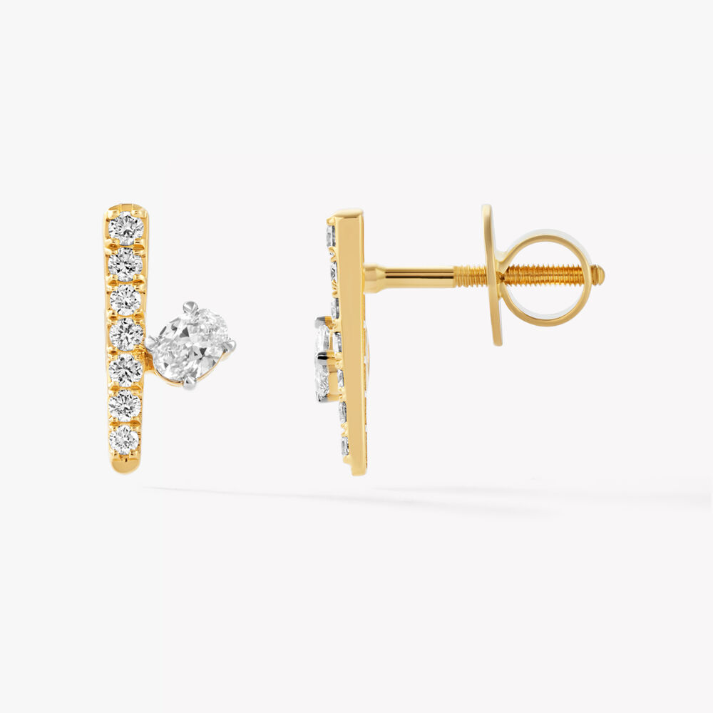 Tilt Check Stud Earrings,,hi-res image number null